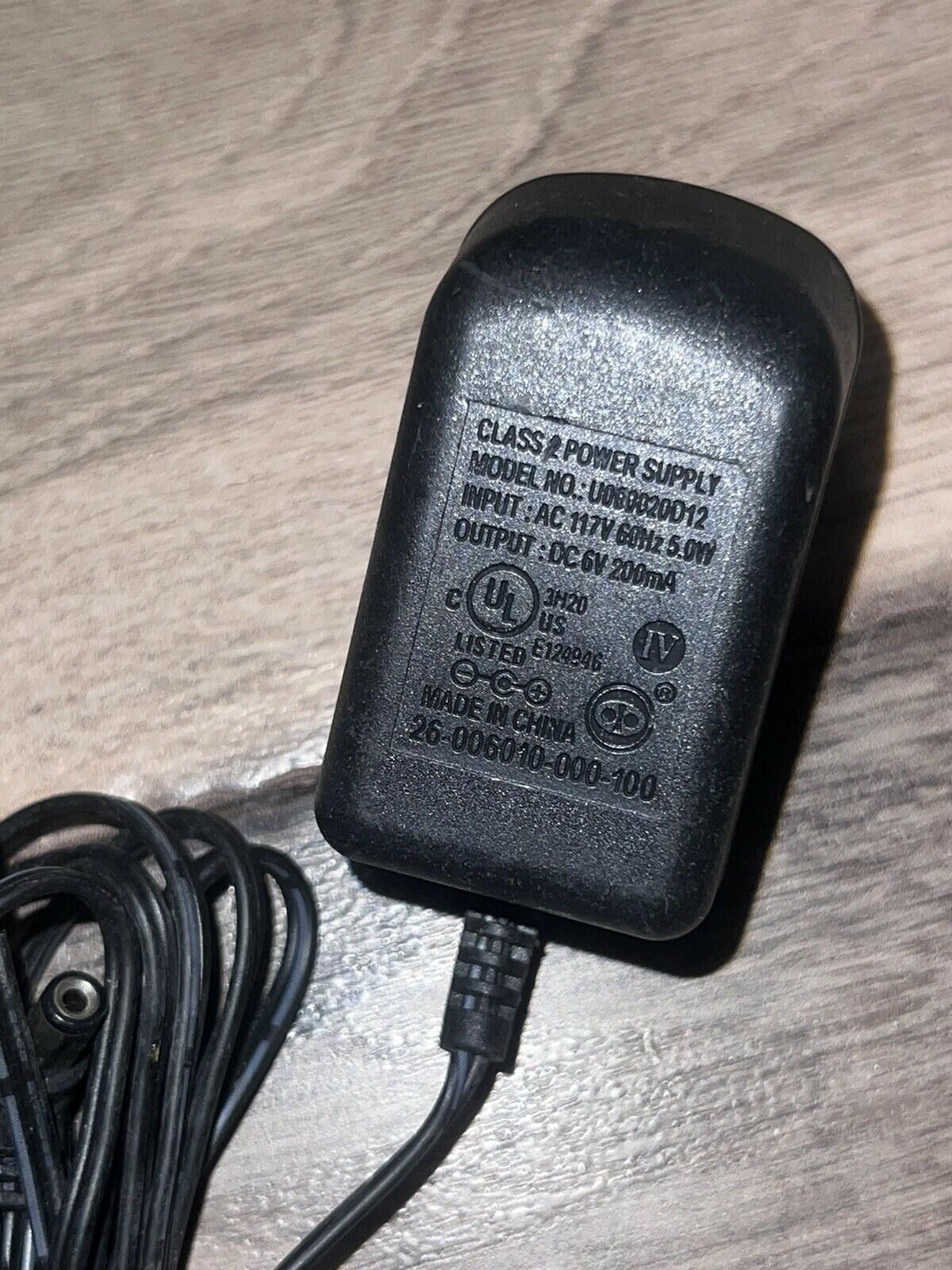 AC Power Adapter U050020D12 26-006010-000-100 6V 200MA DC