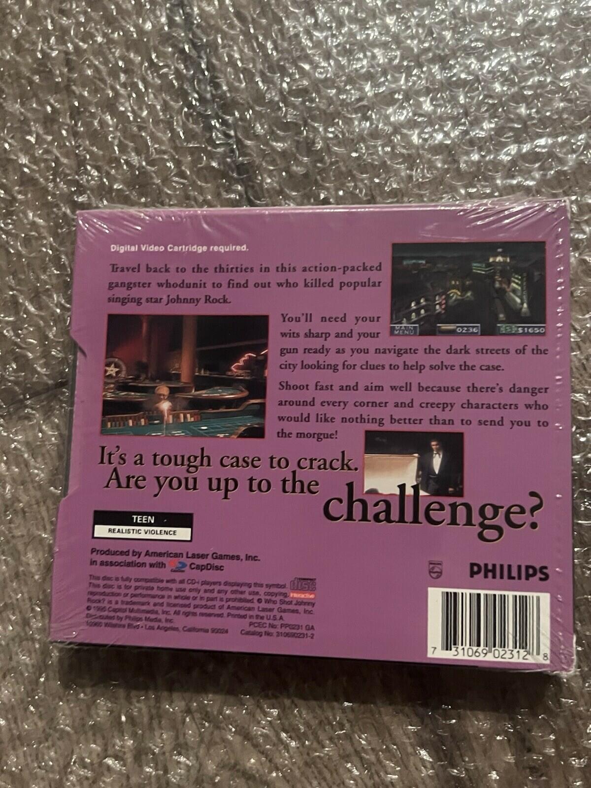 Who Shot Johnny Rock? (Philips CD-i CDI, 1994) BRAND NEW SEALED