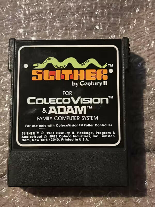 Slither (Colecovision, 1983) CARTRIDGE ONLY