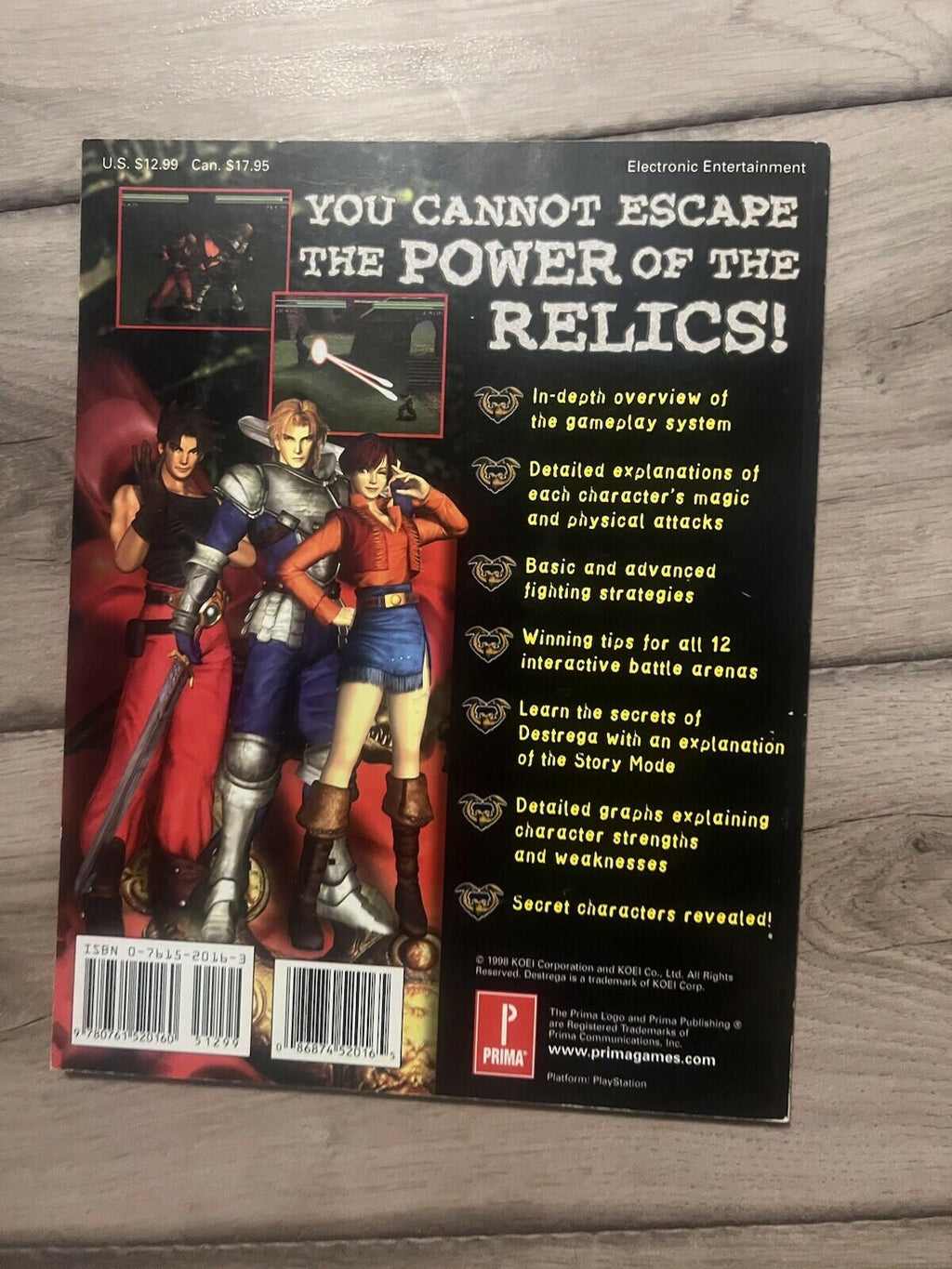 PlayStation 1 PS1 Destrega Official Prima Strategy Game Guide