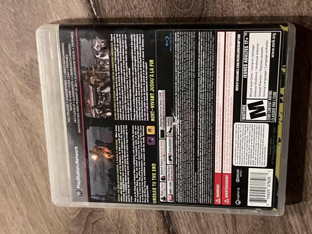 Red Dead Redemption Undead Nightmare (Sony Playstation 3, 2010) NO MANUAL