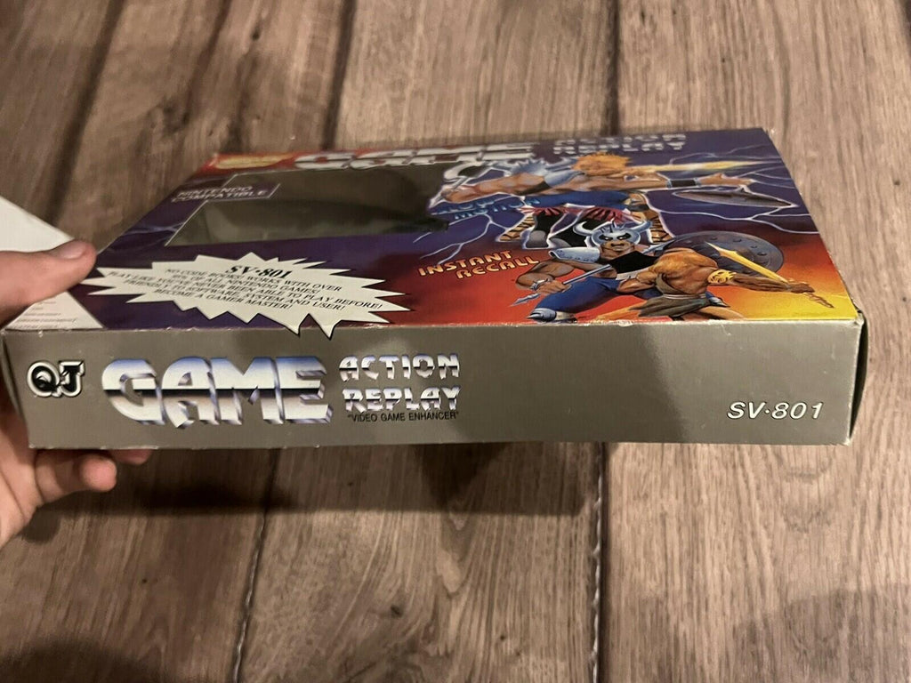 QJ Game Action Replay SV-801 Nintendo NES CIB Complete in Box w/Manual Reg Card