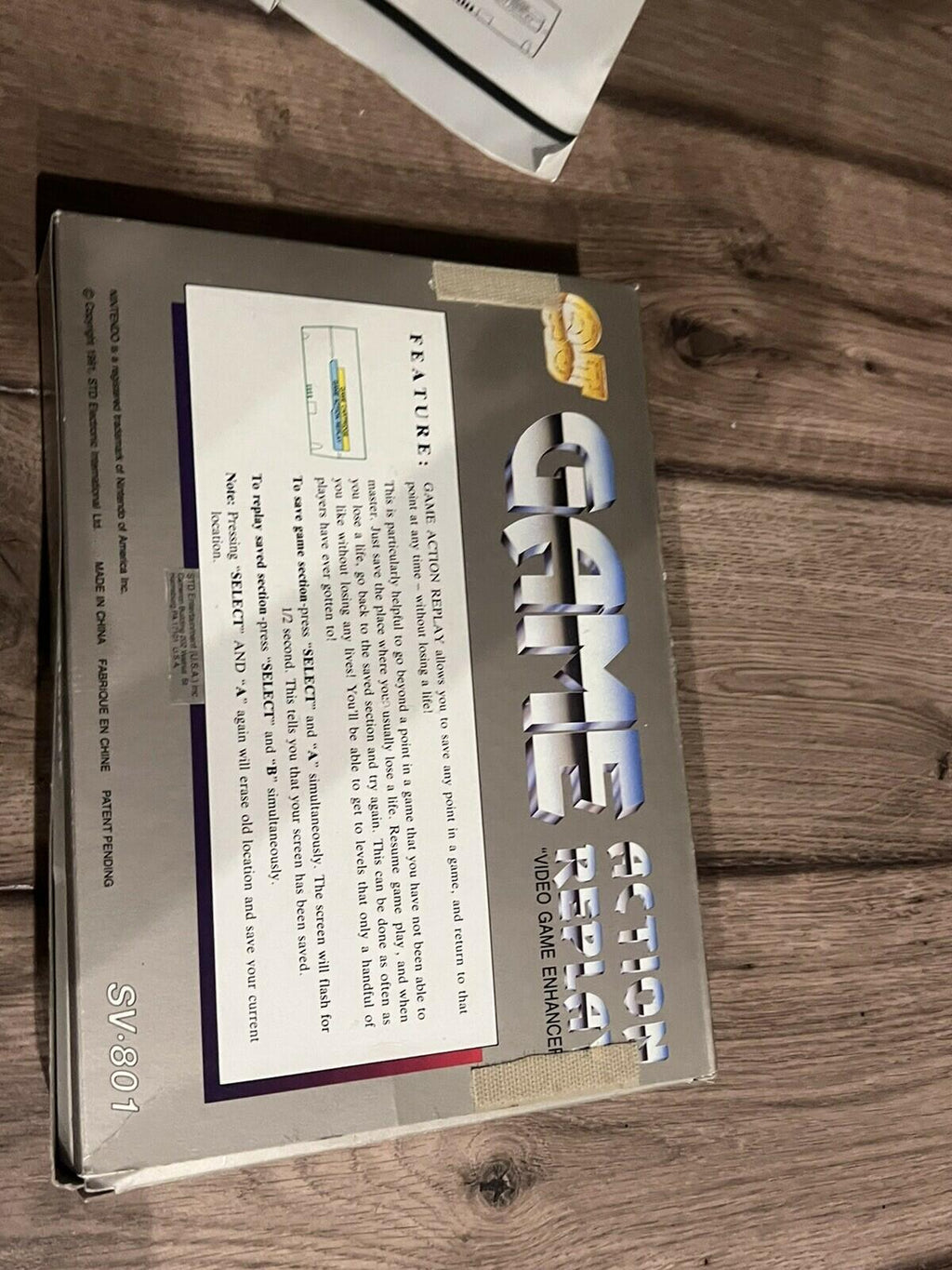 QJ Game Action Replay SV-801 Nintendo NES CIB Complete in Box w/Manual Reg Card