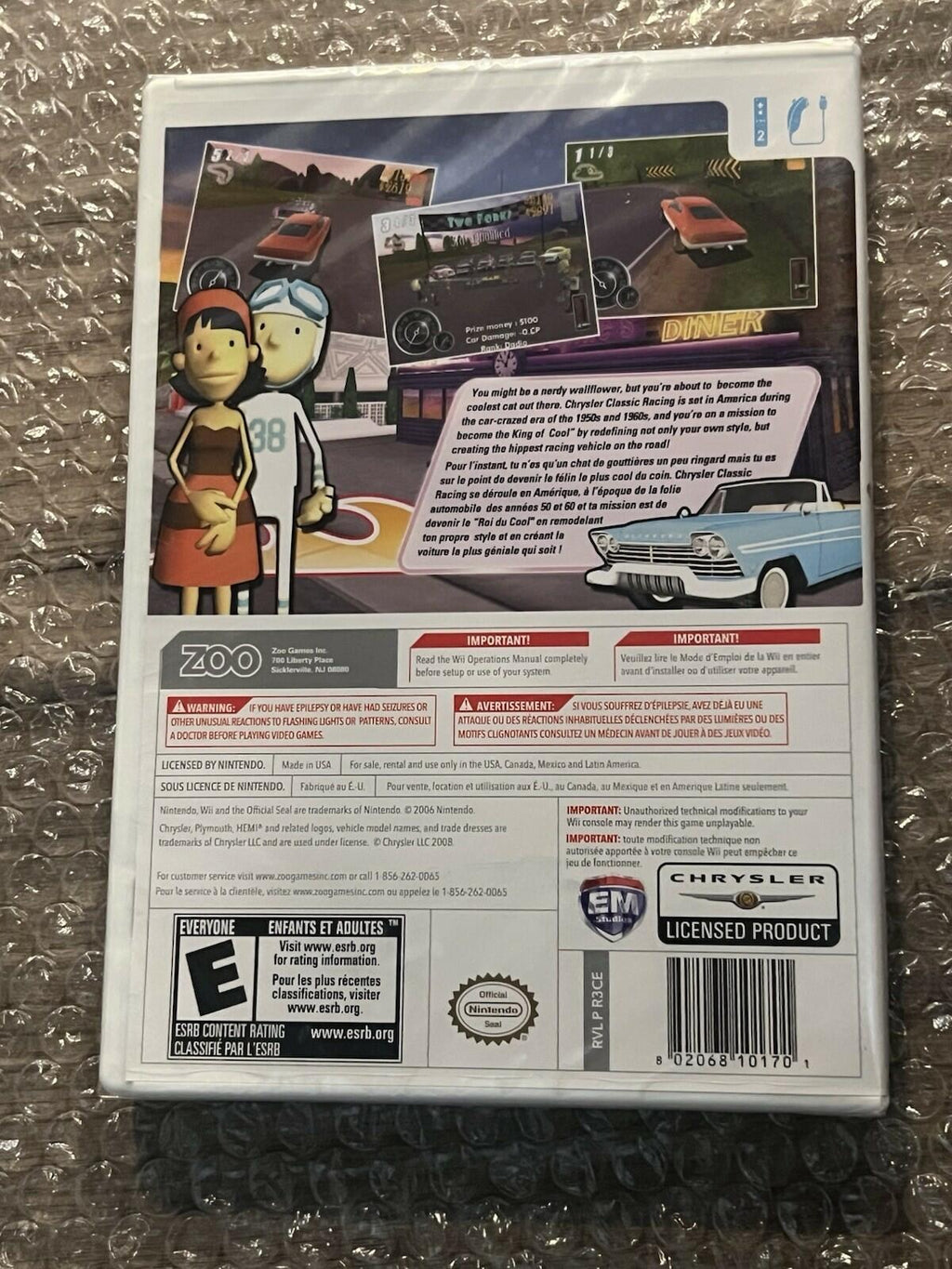 Chrysler Classic Racing (Nintendo Wii, 2008) BRAND NEW SEALED