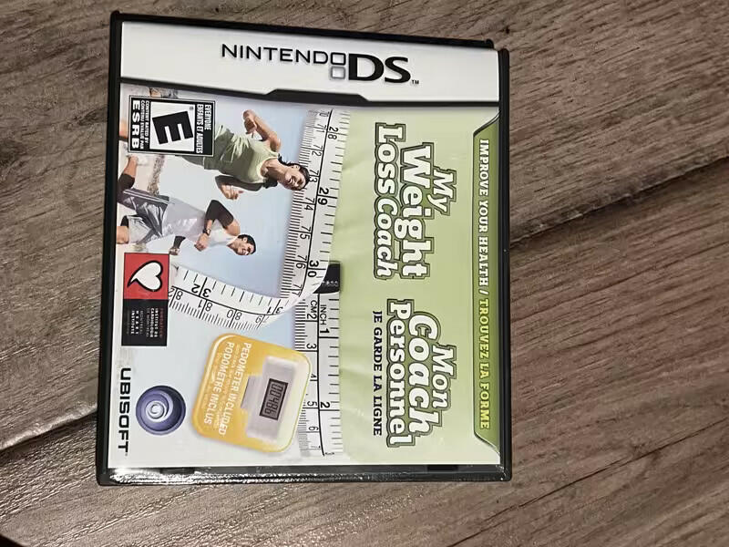 My Weight Loss Coach (Nintendo DS, 2008) CIB WITH PEDOMETER
