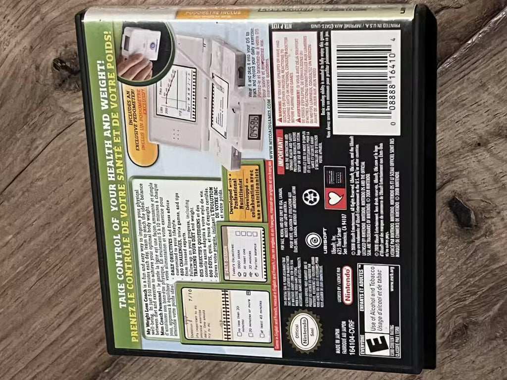 My Weight Loss Coach (Nintendo DS, 2008) CIB WITH PEDOMETER