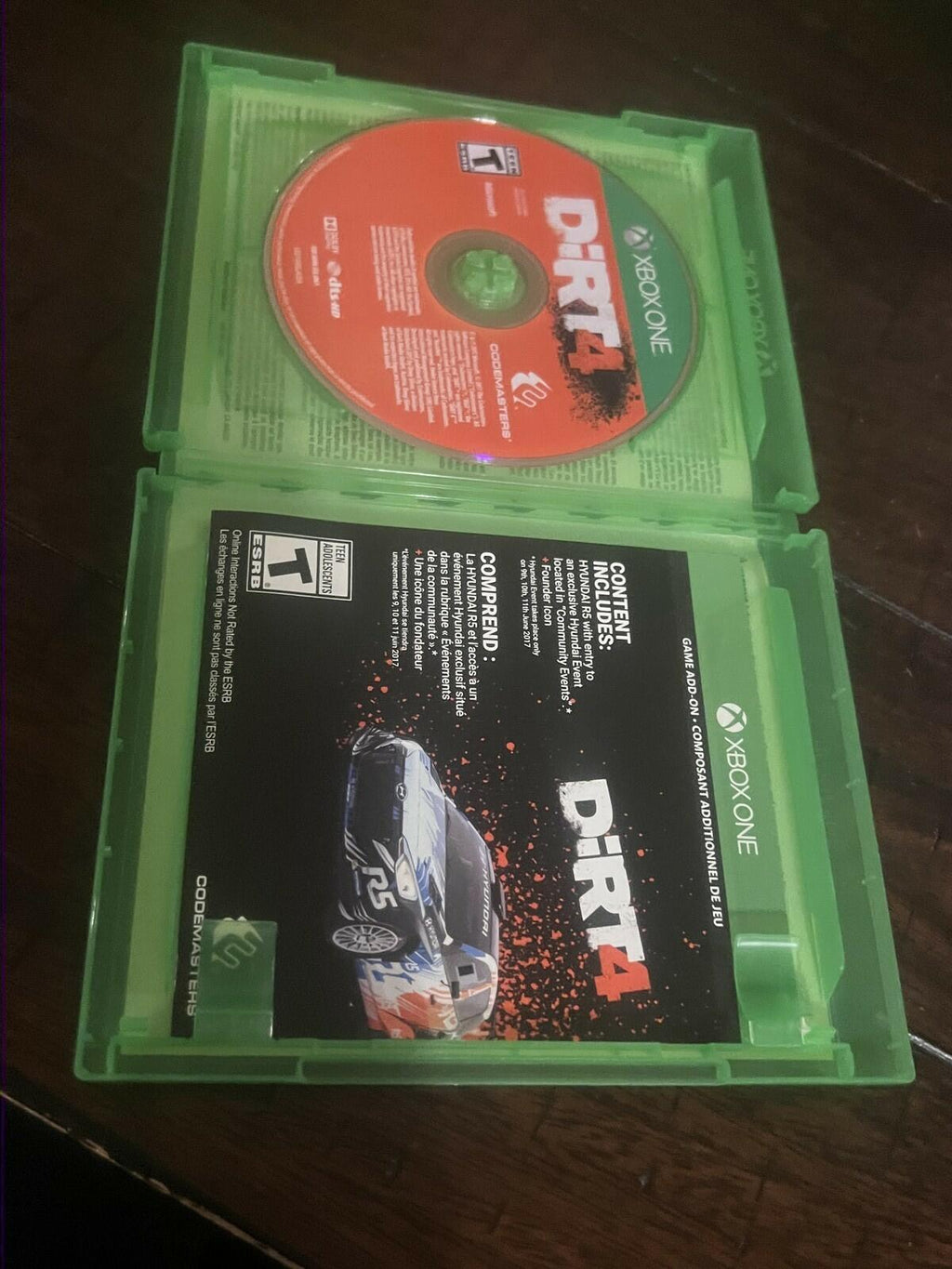 Dirt 4: Day One Edition (Microsoft Xbox One, 2017) CIB COMPLETE