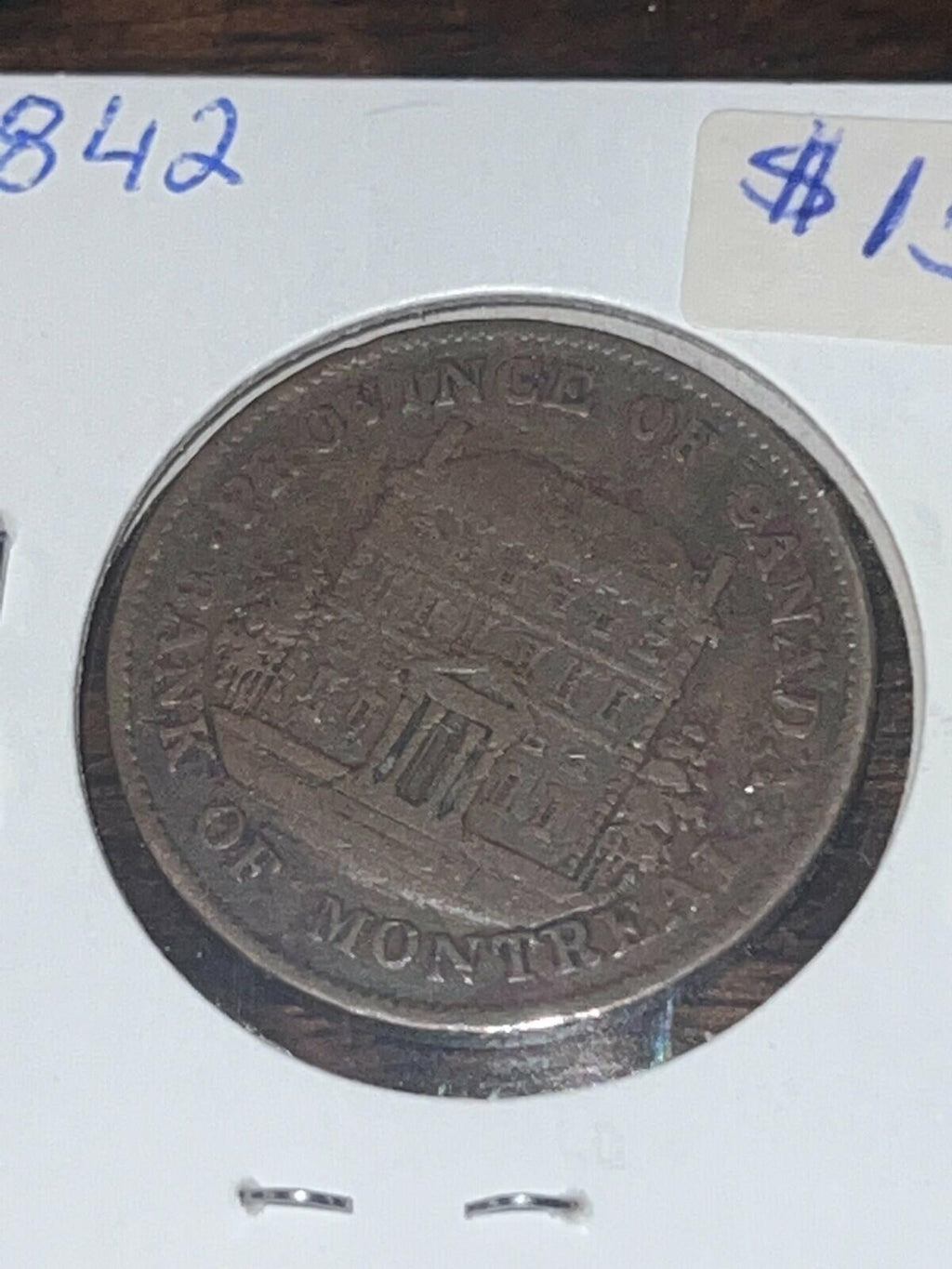 1842 Bank of Montreal: Province of Canada 1/2 Penny Token