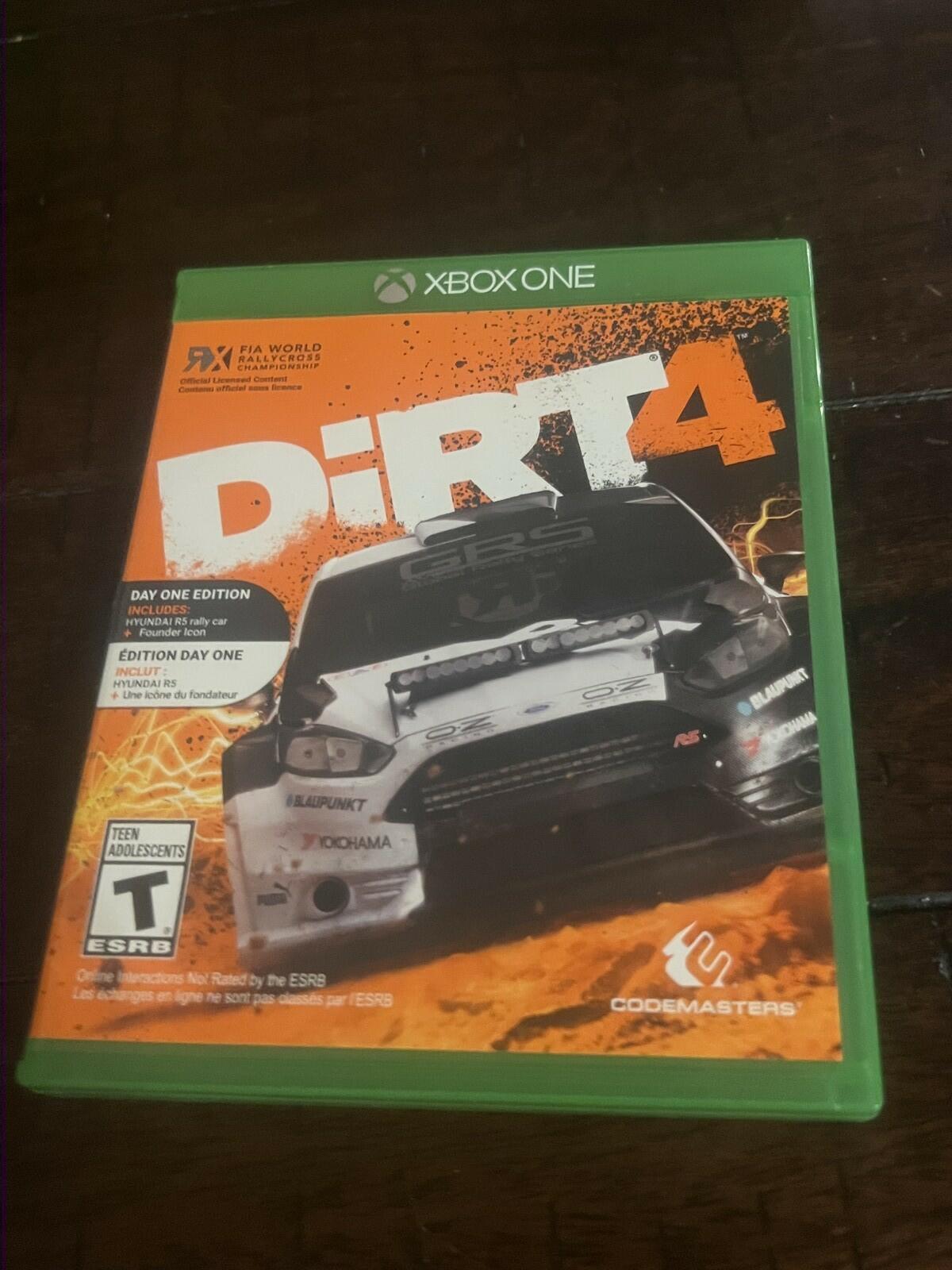 Dirt 4: Day One Edition (Microsoft Xbox One, 2017) CIB COMPLETE
