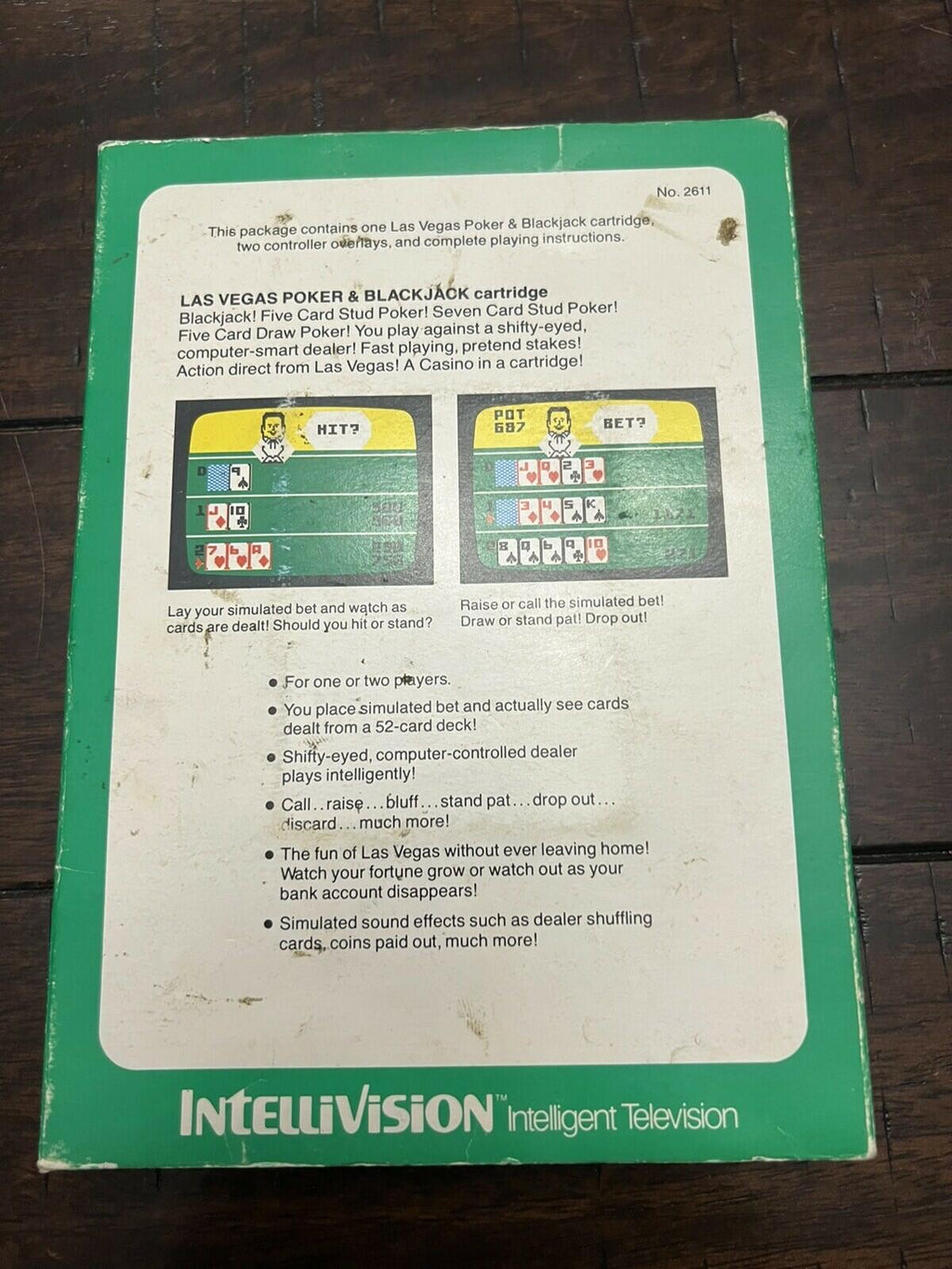 Las Vegas Poker & Blackjack (Intellivision, 1979) CIB