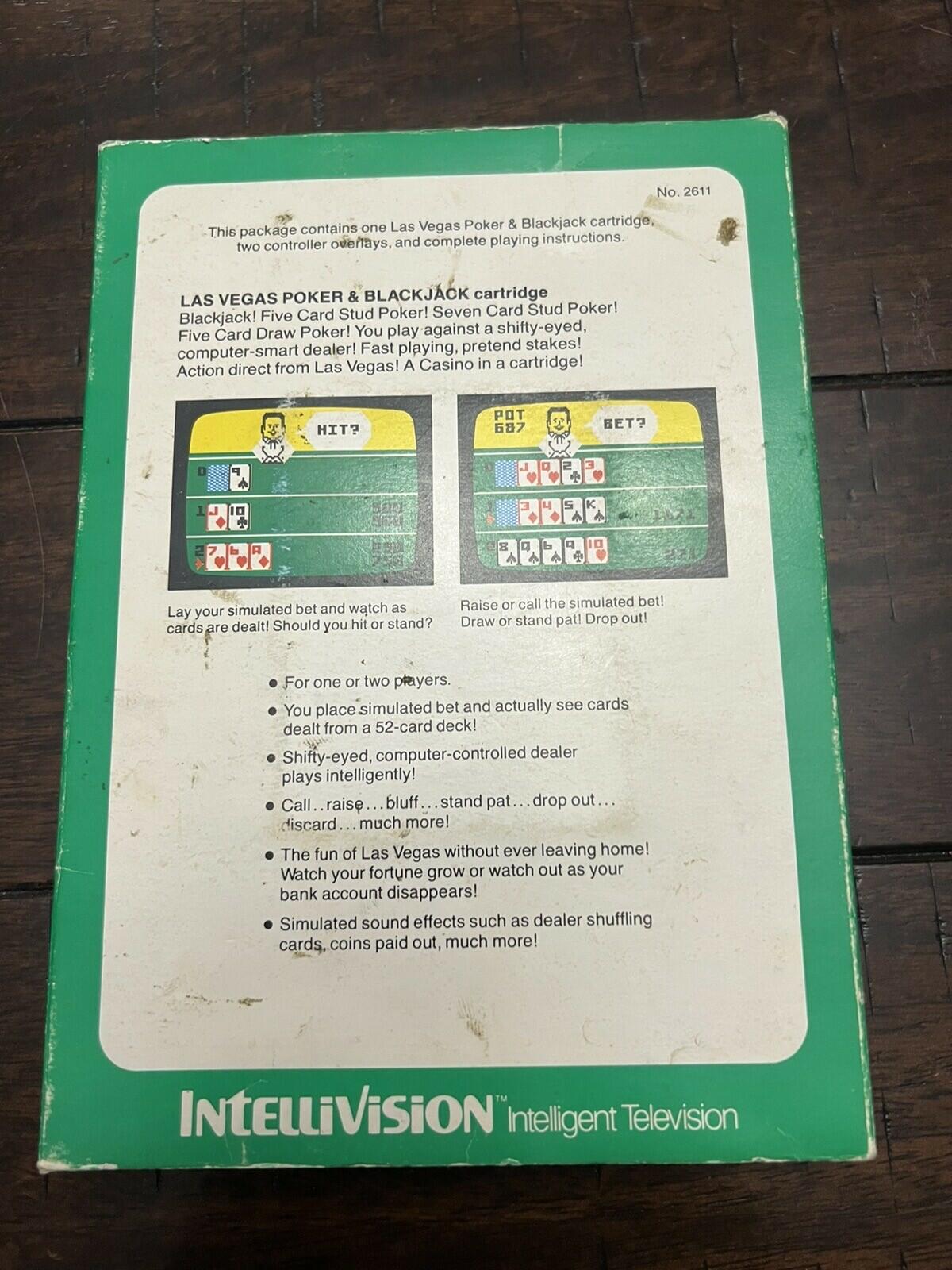 Las Vegas Poker & Blackjack (Intellivision, 1979) CIB