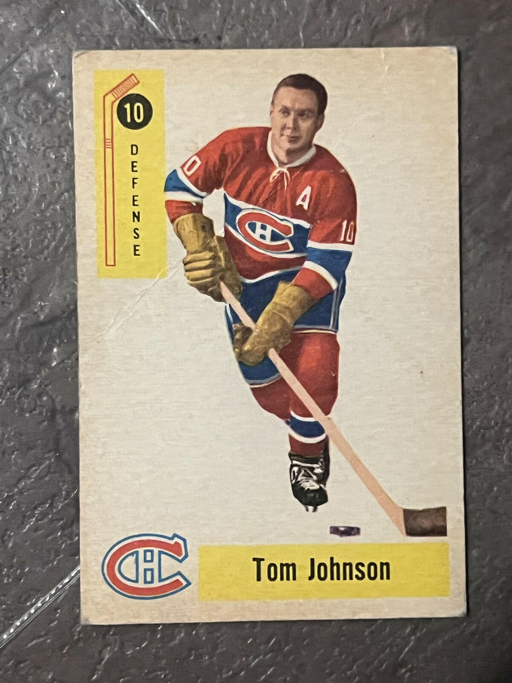 1958-59 Parkhurst Tom Johnson Montreal Canadiens #10 Hockey Card