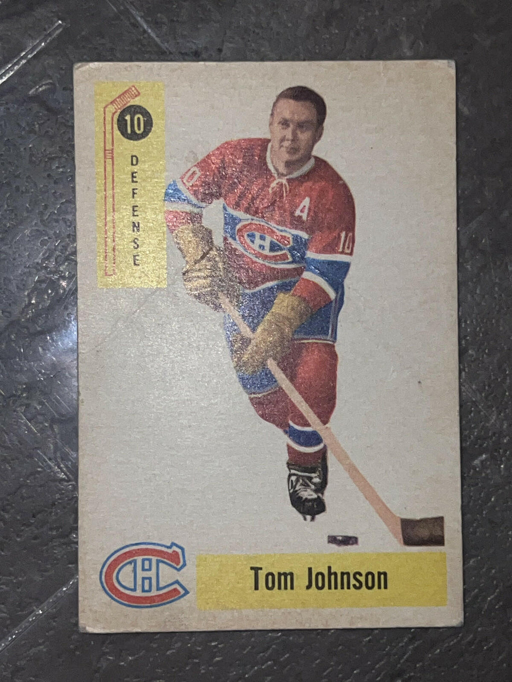 1958-59 Parkhurst Tom Johnson Montreal Canadiens #10 Hockey Card