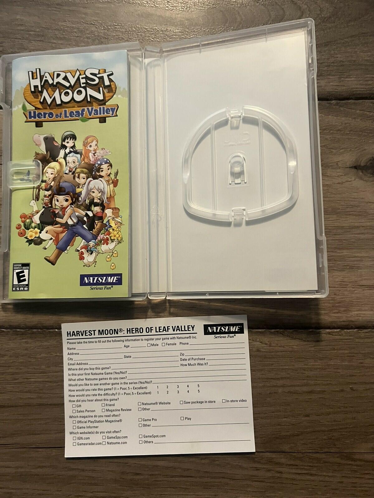 Harvest Moon: Hero of Leaf Valley (Sony PSP, 2010) CASE+MANUAL ONLY