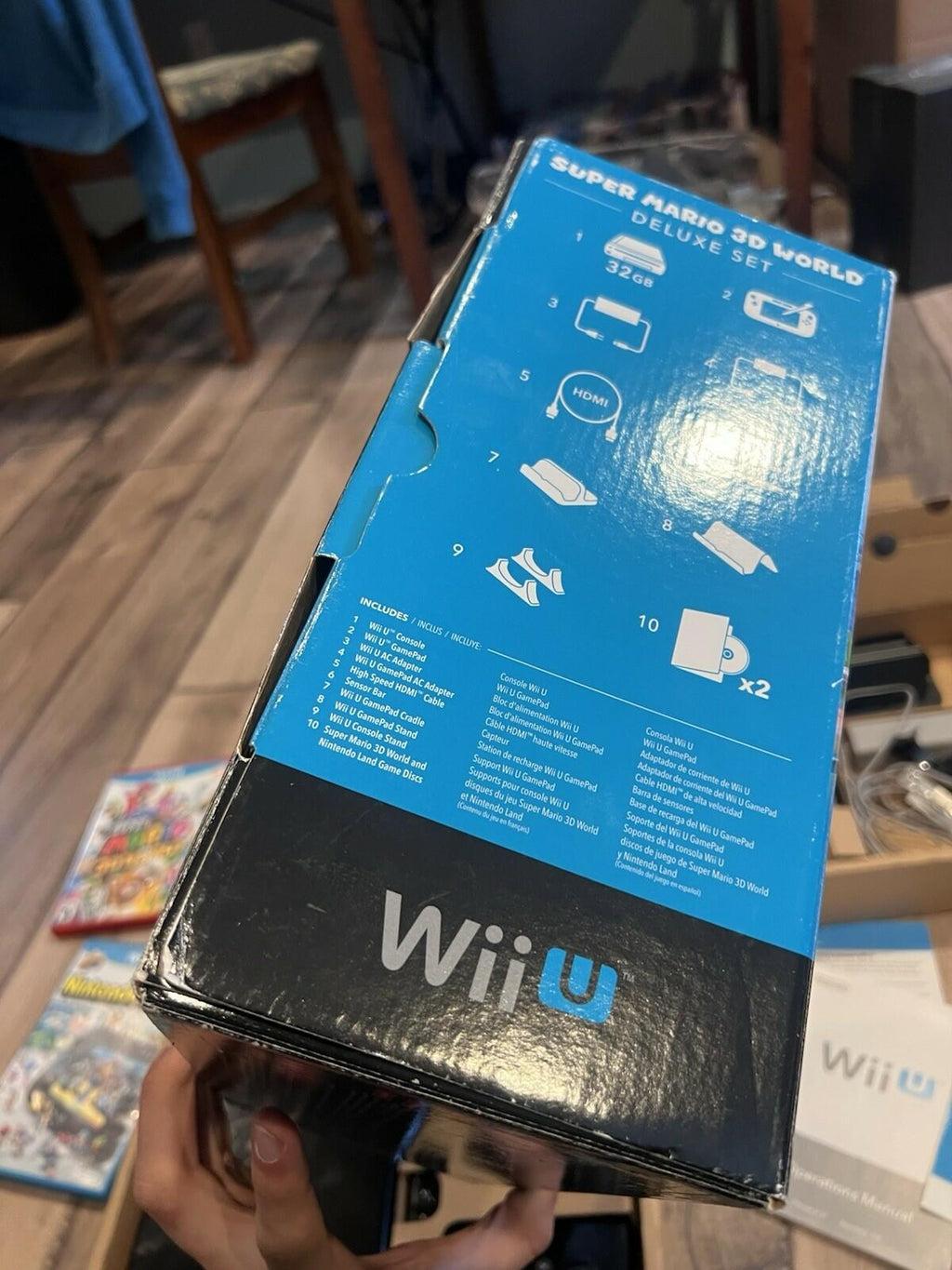 Nintendo Wii U 32 GB Super Mario 3D World Deluxe Set Console CIB 2 Games