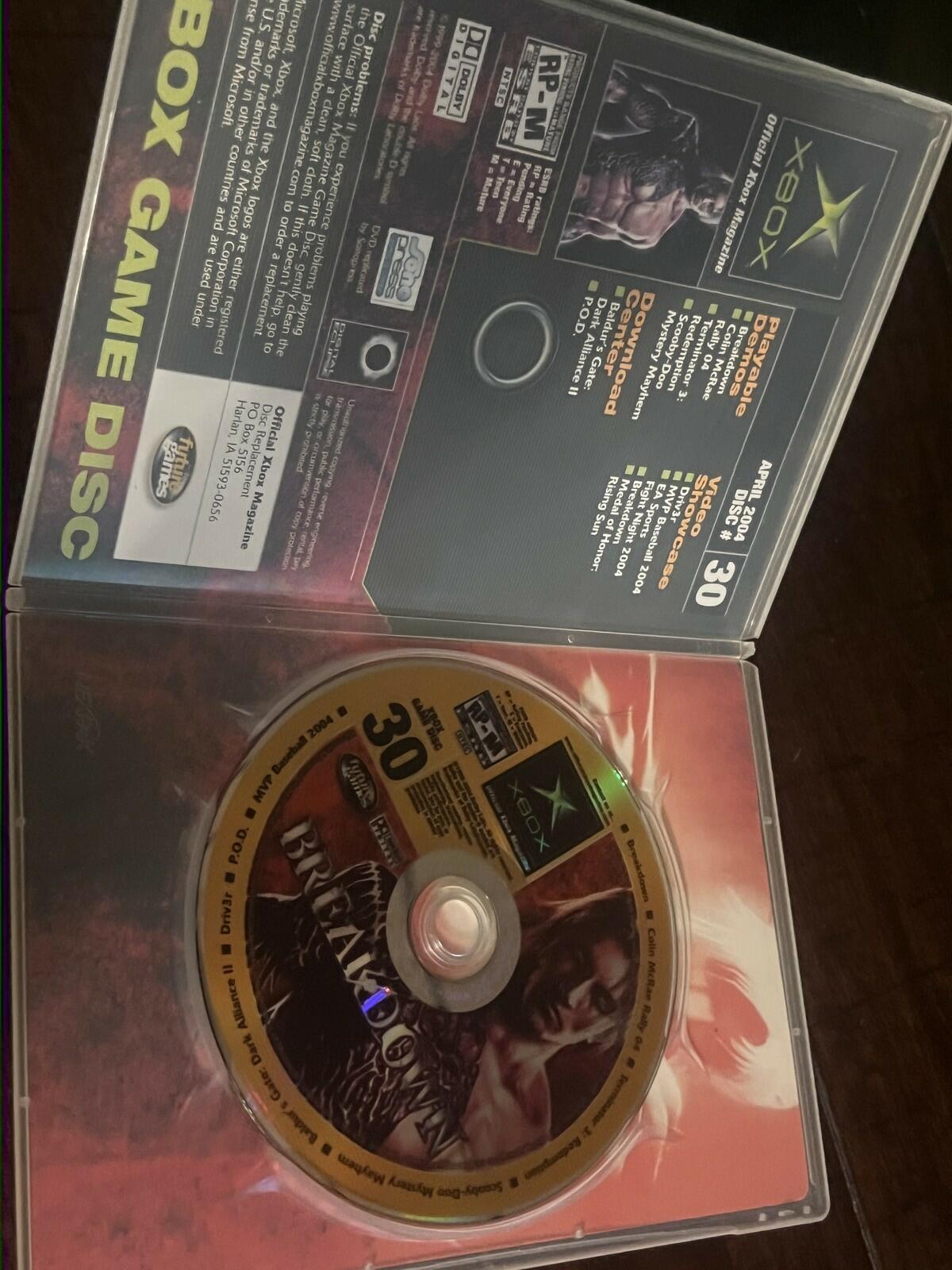 Official Xbox Magazine Demo Disc 30: April, Breakdown (Xbox, 2004) CIB COMPLETE