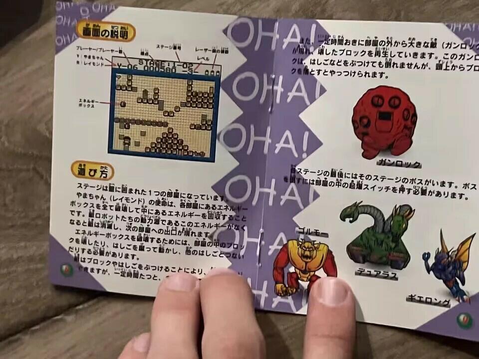 Oha Suta Yama-Chan & Raymond (Nintendo Game Boy Color, 1999) CIB W/ MANUAL JAPAN