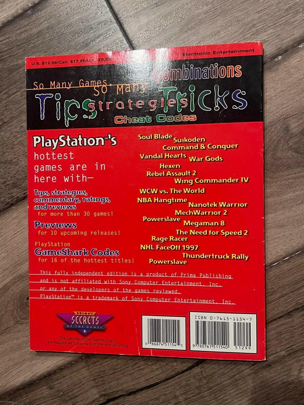 Prima's Playstation 1 PS1 Vol 4 Strategy Guide Player's Hint Book Gameshark Code