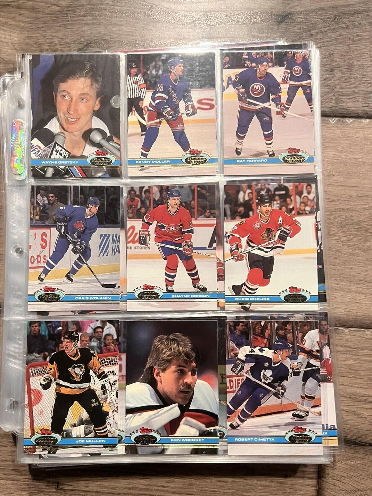 1991-92 Topps Stadium Club Complete Hockey NHL Set 1-400