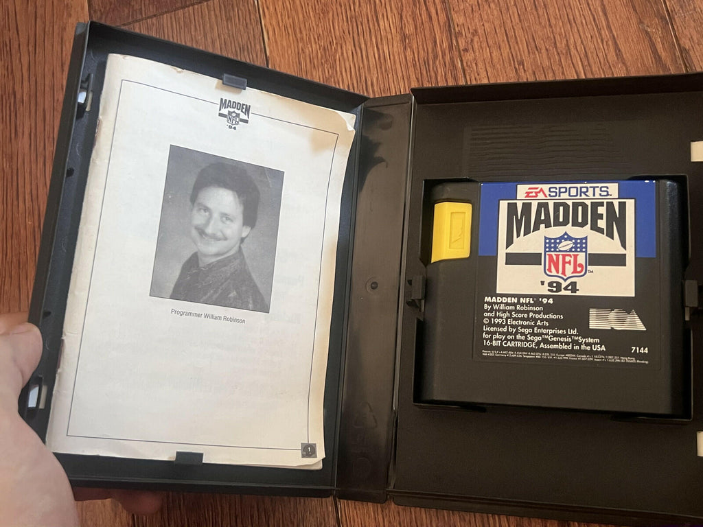 Madden NFL '94 (Sega Genesis, 1994) CIB MANUAL MISSING PAGE