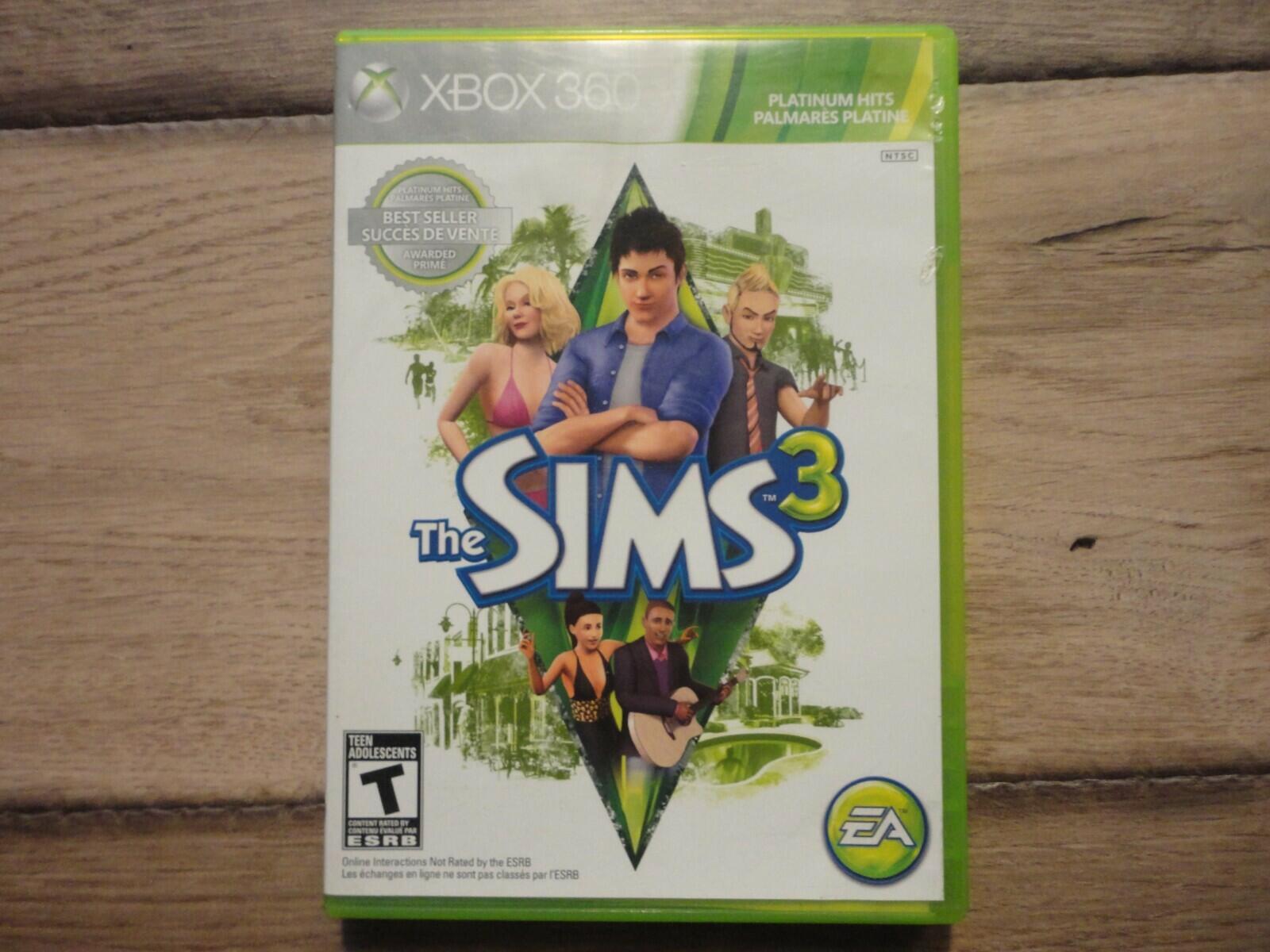 The Sims 3 {Platinum Hits} (Microsoft Xbox 360, 2010) CIB