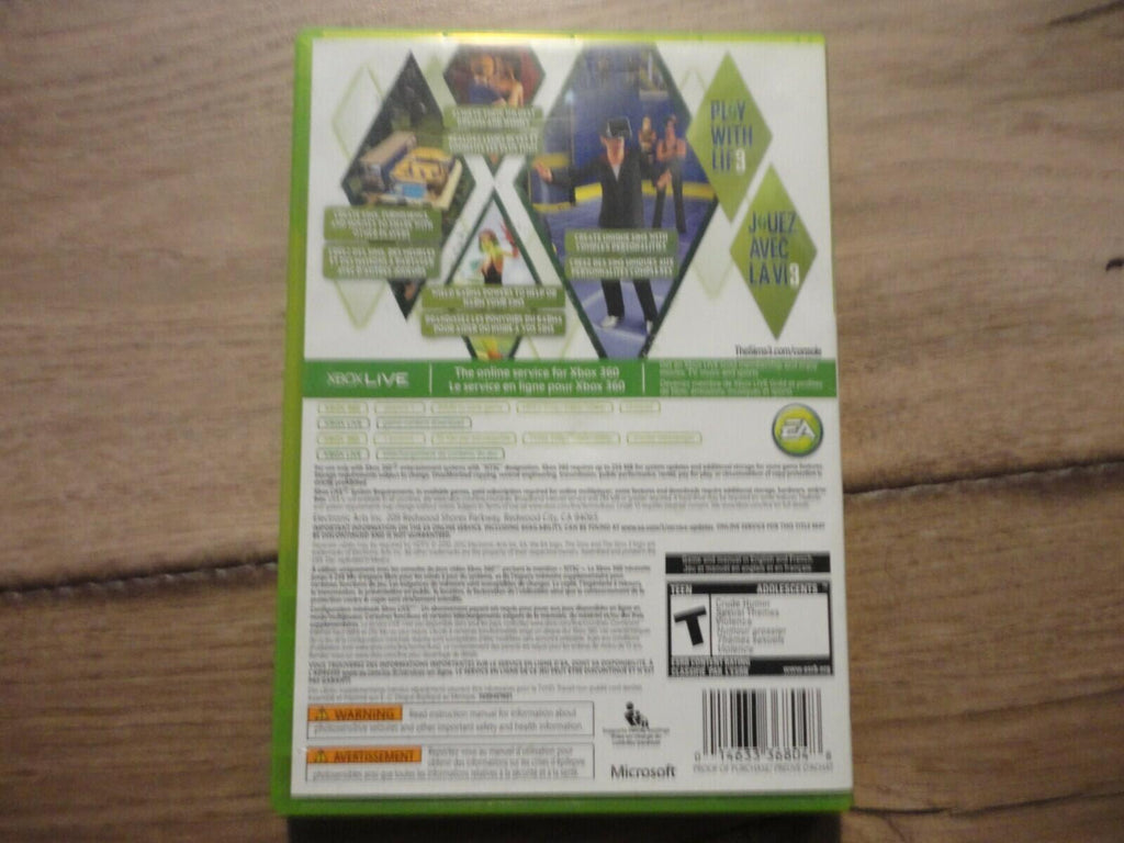 The Sims 3 {Platinum Hits} (Microsoft Xbox 360, 2010) CIB