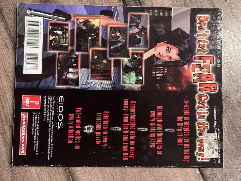 Fear Effect Prima’s Official Strategy Guide Playstation 2 PS2 Eidos 2000