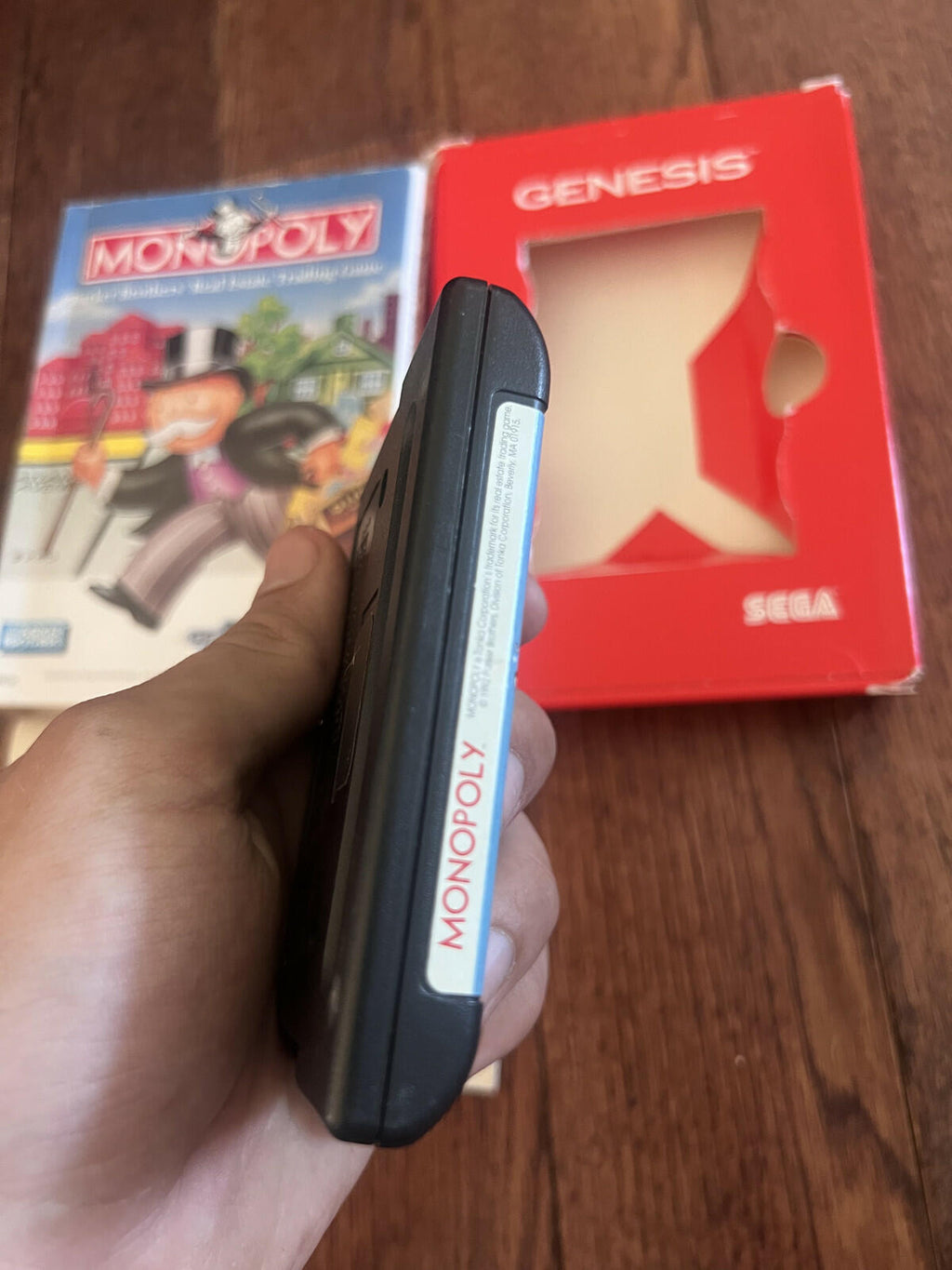 Monopoly: Cardboard Box (Sega Genesis, 1992) CIB COMPLETE IN BOX