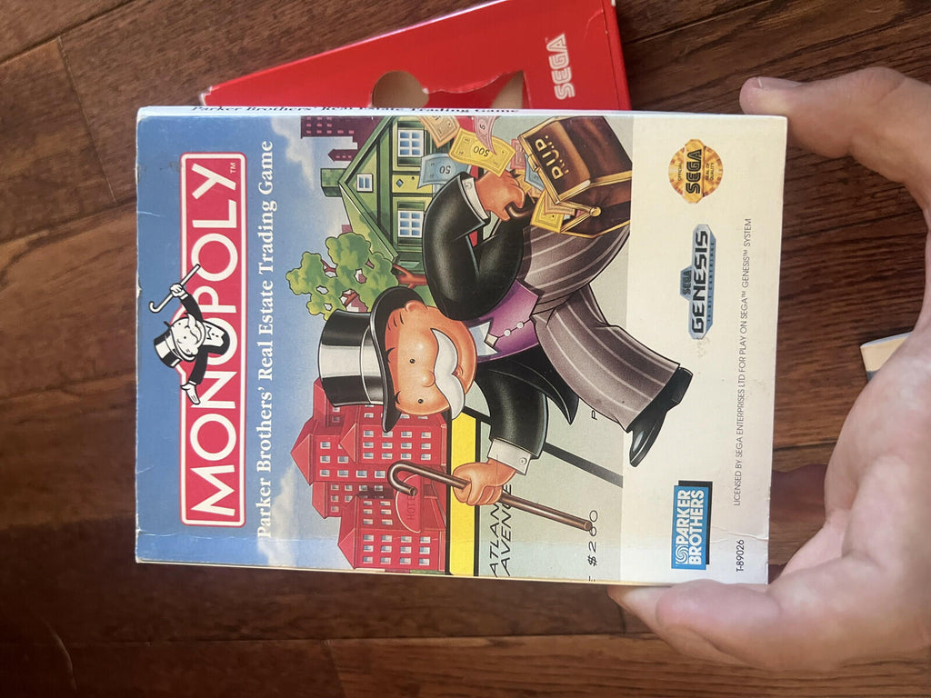 Monopoly: Cardboard Box (Sega Genesis, 1992) CIB COMPLETE IN BOX