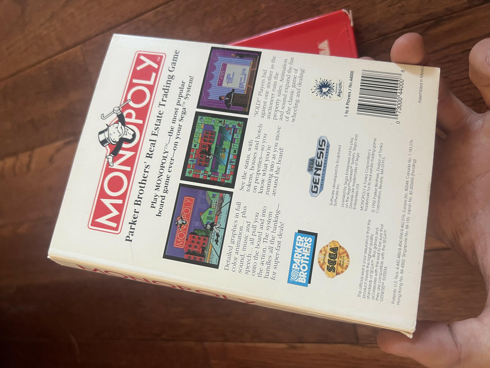 Monopoly: Cardboard Box (Sega Genesis, 1992) CIB COMPLETE IN BOX