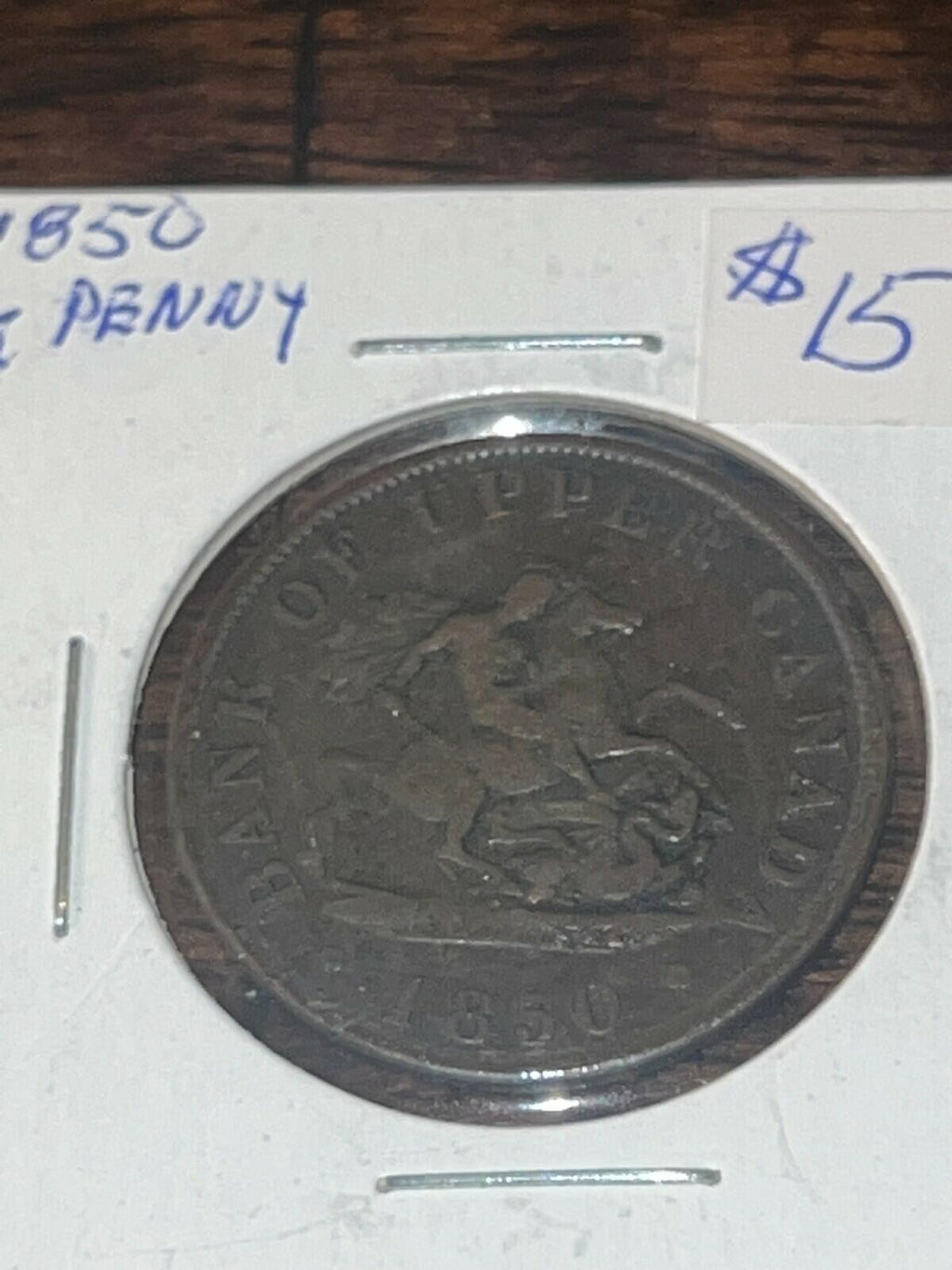1850 Upper Canada 1/2 Penny Token