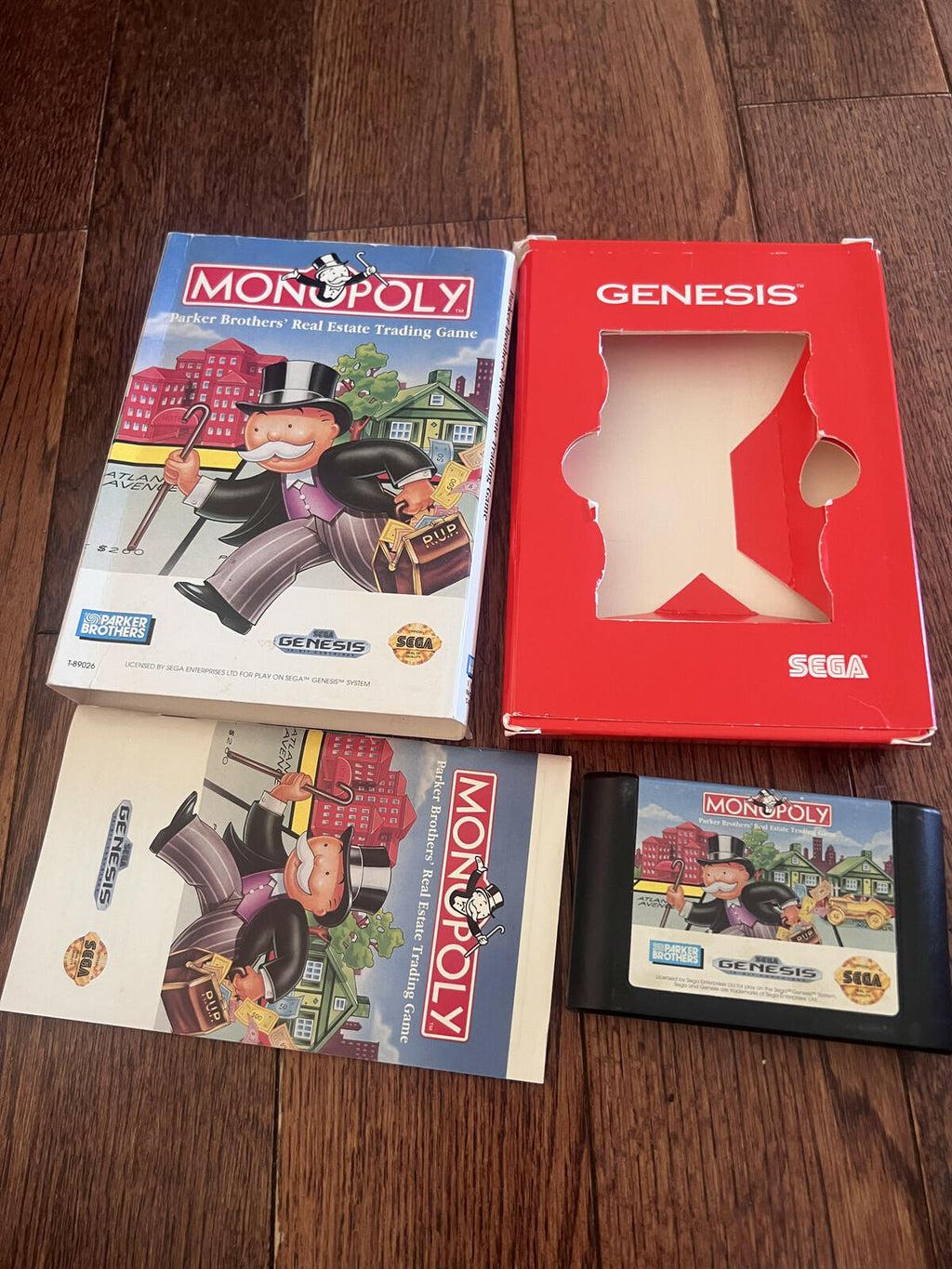 Monopoly: Cardboard Box (Sega Genesis, 1992) CIB COMPLETE IN BOX