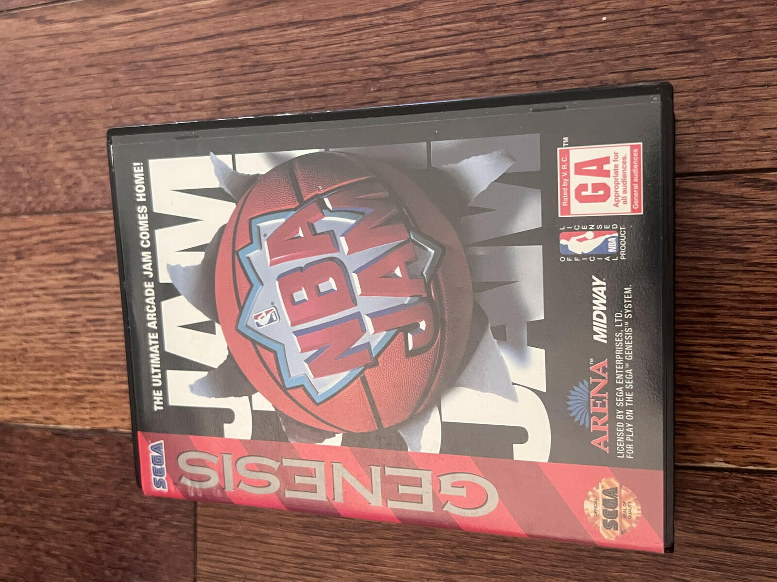 NBA Jam (Sega Genesis, 1994) CIB DAMAGED MANUAL
