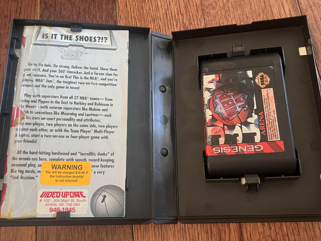 NBA Jam (Sega Genesis, 1994) CIB DAMAGED MANUAL