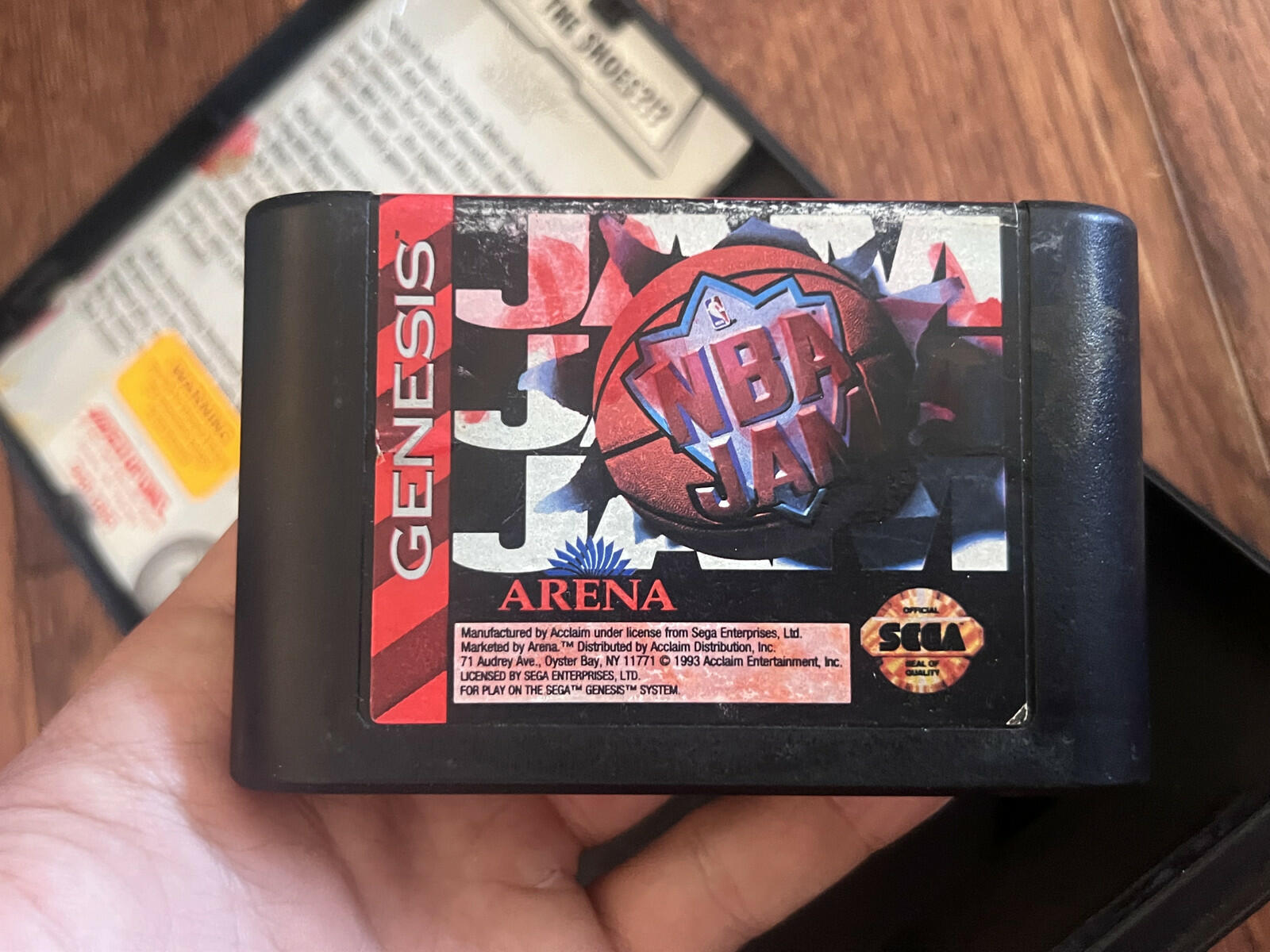 NBA Jam (Sega Genesis, 1994) CIB DAMAGED MANUAL