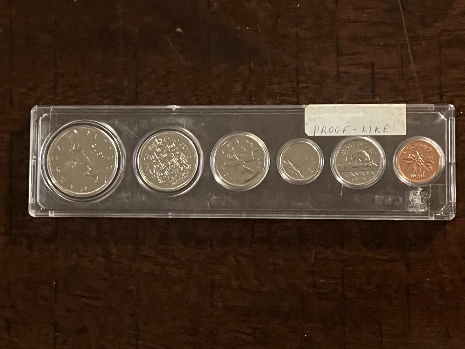 1975 Prooflike Canada Coin Year Set In Plastic Case