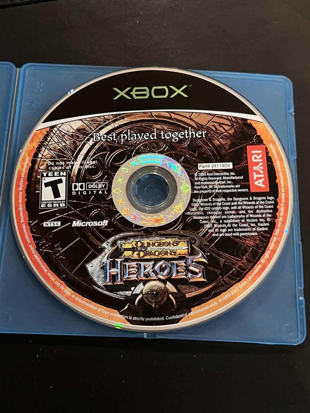 Dungeons & Dragons Heroes (Microsoft Xbox, 2003) DISC ONLY