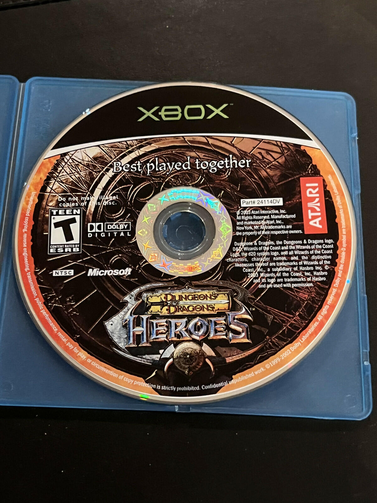 Dungeons & Dragons Heroes (Microsoft Xbox, 2003) DISC ONLY