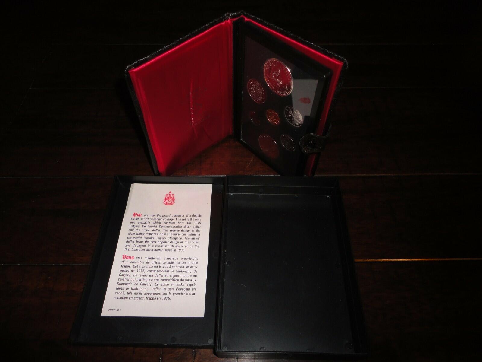 1975 Canada Double Dollar Set 7 Coins Calgary Stampede With 50% Silver Dollar