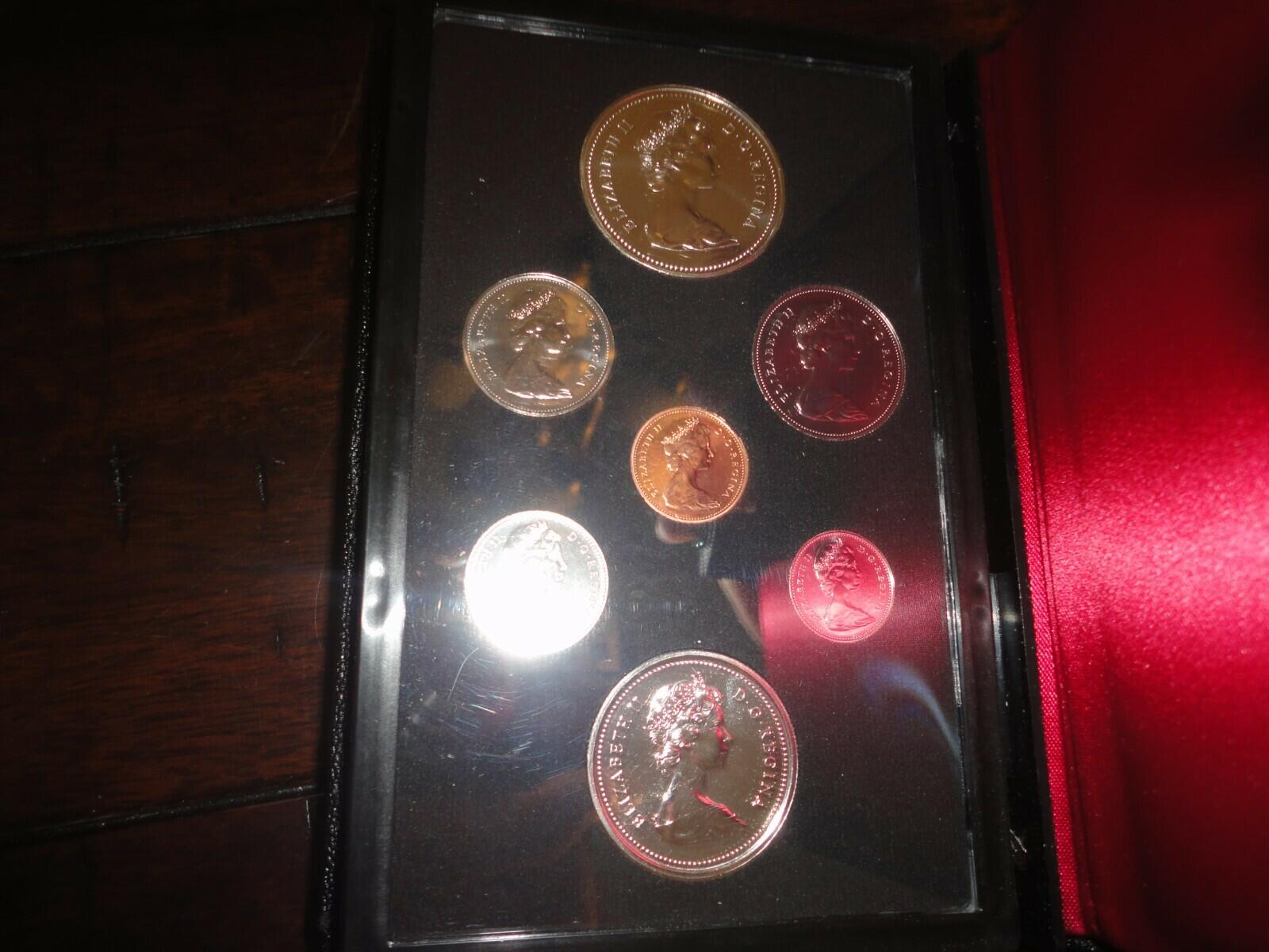 1975 Canada Double Dollar Set 7 Coins Calgary Stampede With 50% Silver Dollar