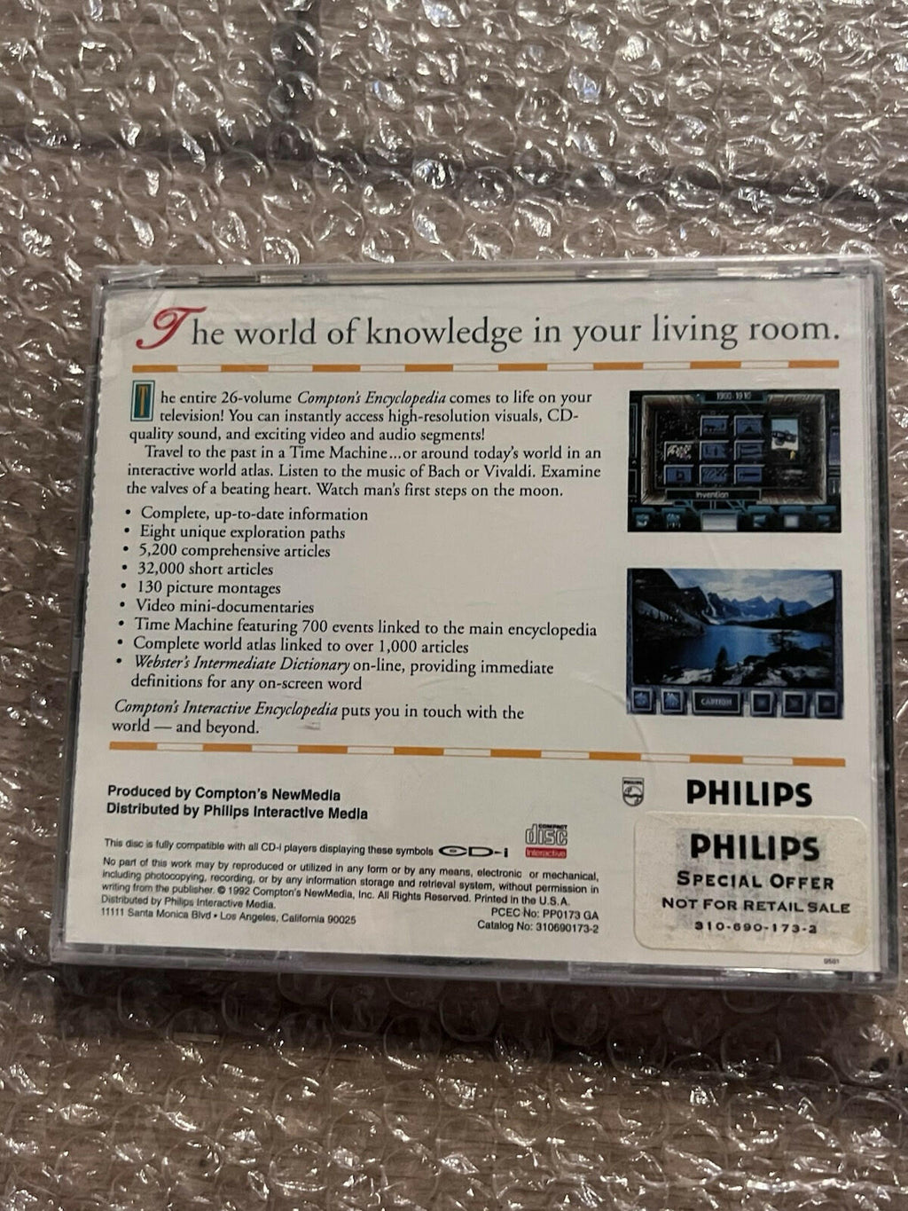 Compton's Interactive Encyclopedia (Philips CD-i, 1992) NEW SEALED