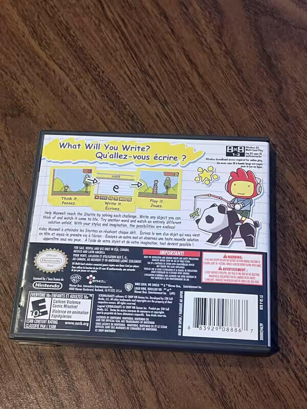 Scribblenauts (Nintendo DS, 2009) CIB COMPLETE