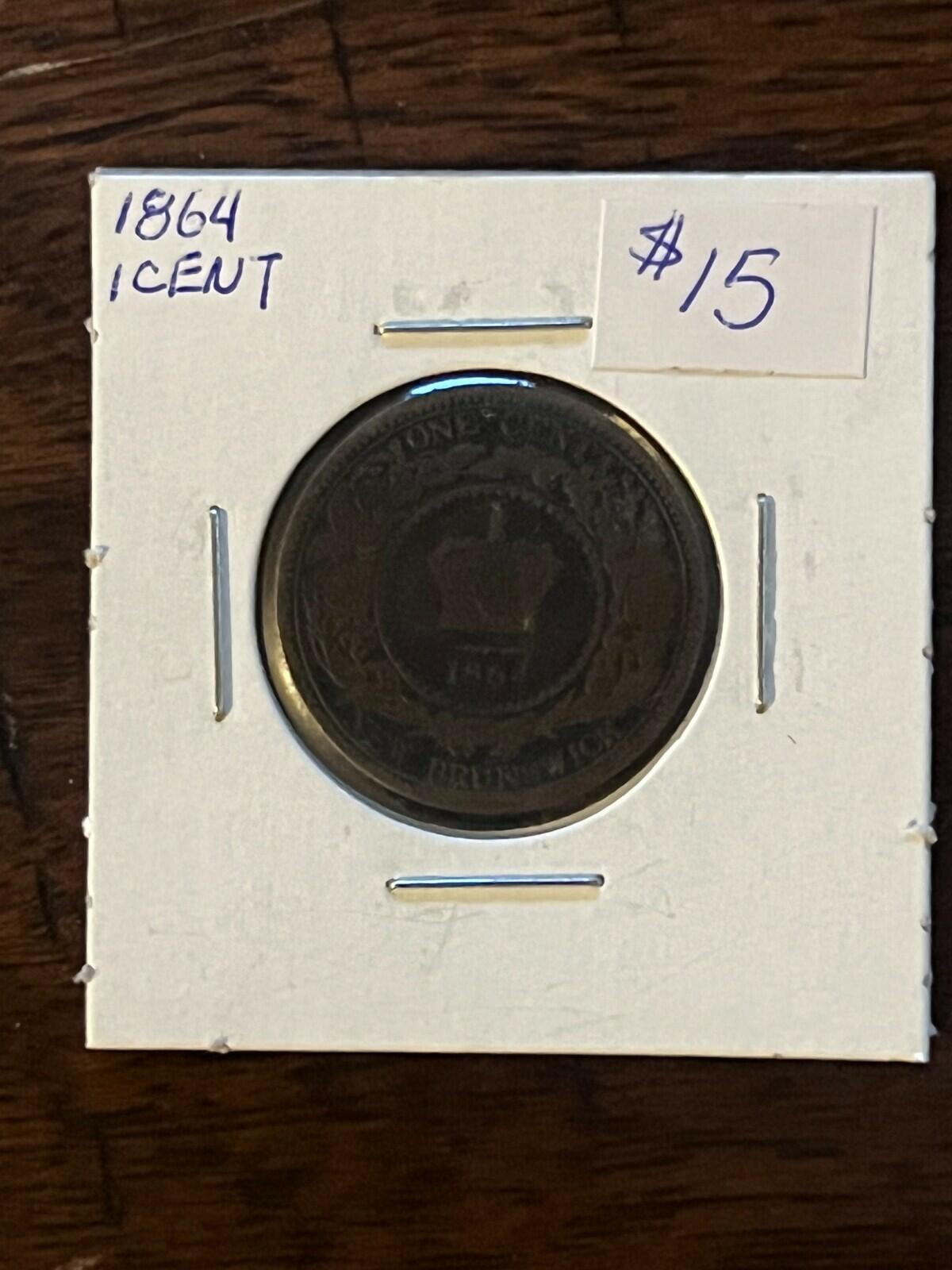1864 New Brunswick NB: Canada 1 Cent Large Penny Coin