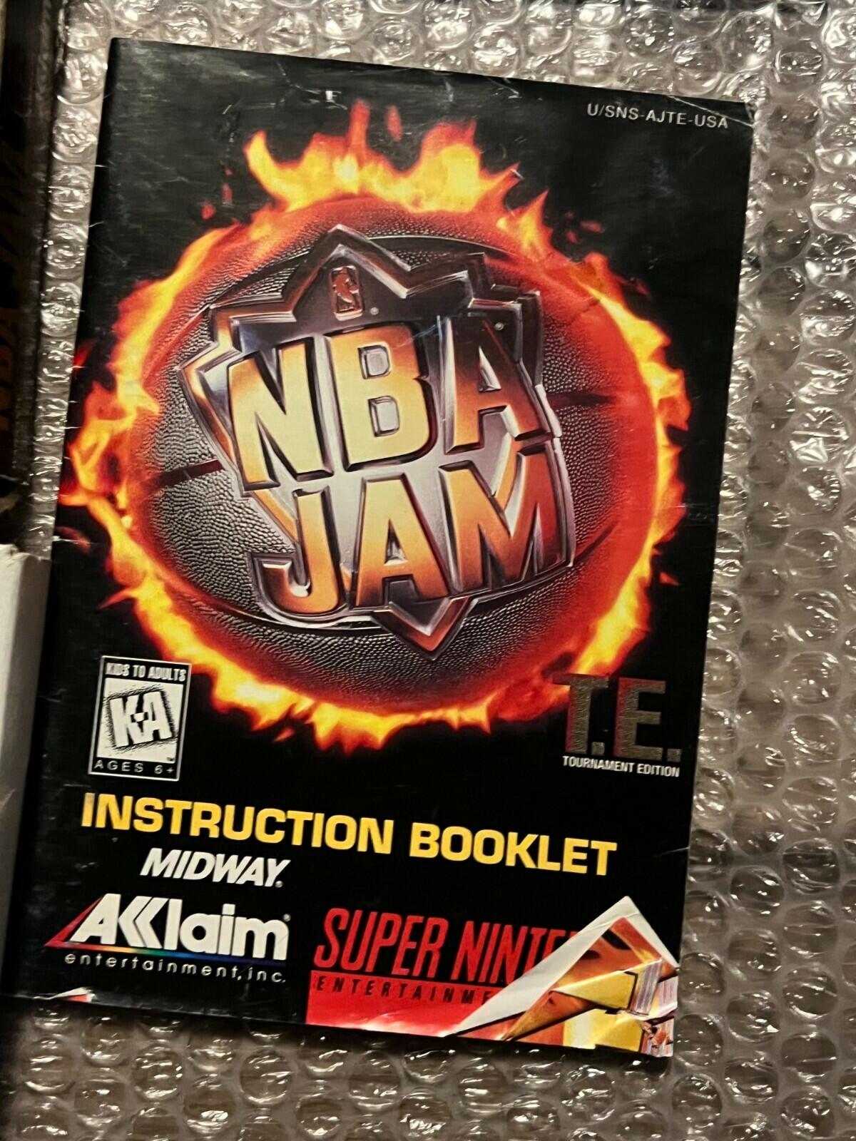 NBA Jam: Tournament Edition (Super Nintendo Entertainment System, 1995) CIB