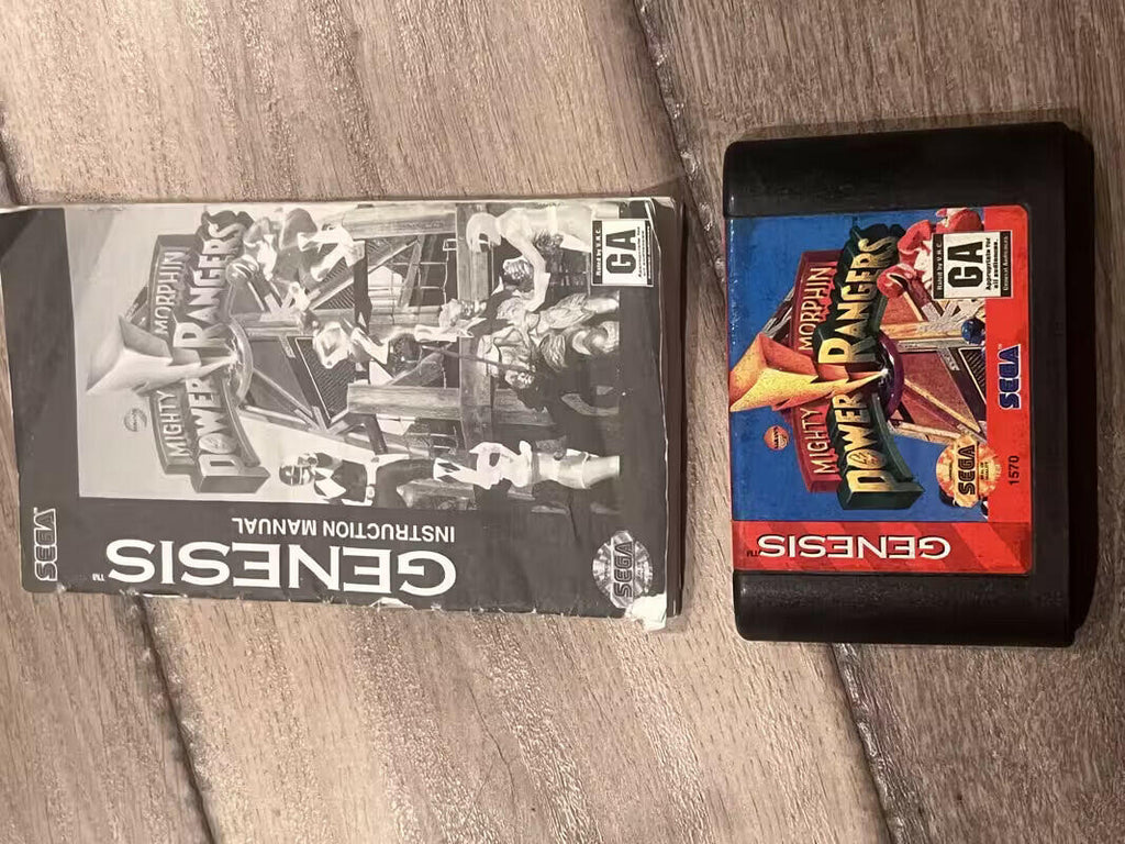 Mighty Morphin Power Rangers (Sega Genesis, 1994) CART ONLY WITH MANUAL
