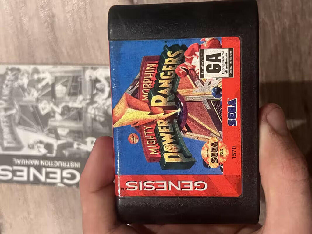 Mighty Morphin Power Rangers (Sega Genesis, 1994) CART ONLY WITH MANUAL