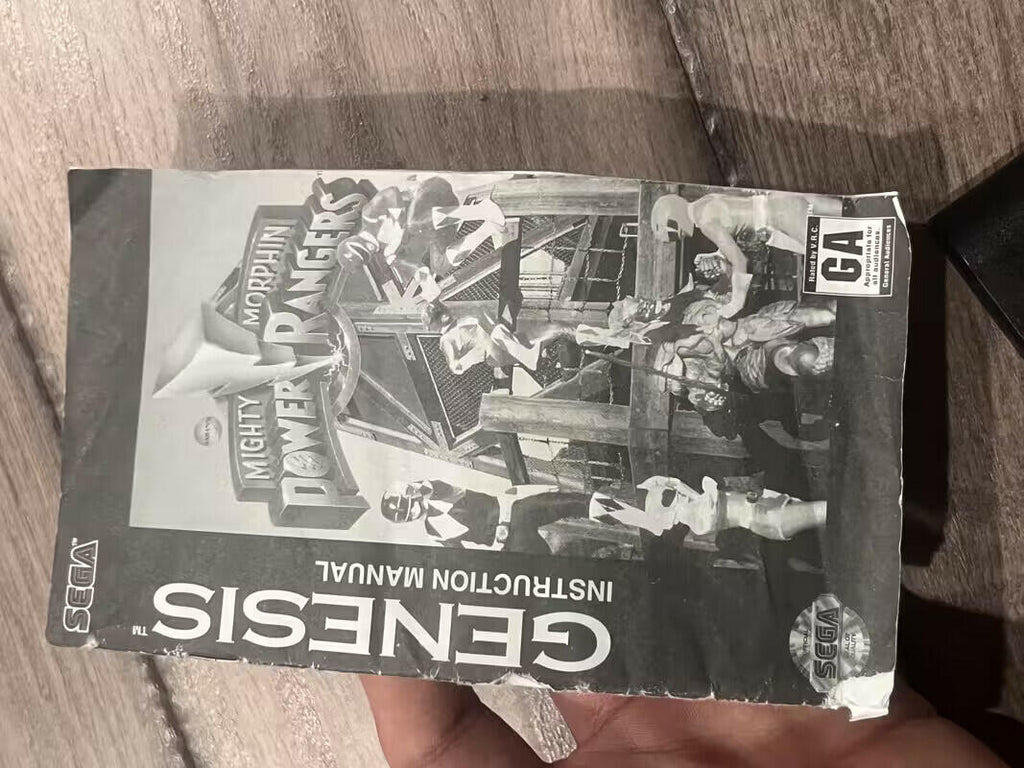 Mighty Morphin Power Rangers (Sega Genesis, 1994) CART ONLY WITH MANUAL