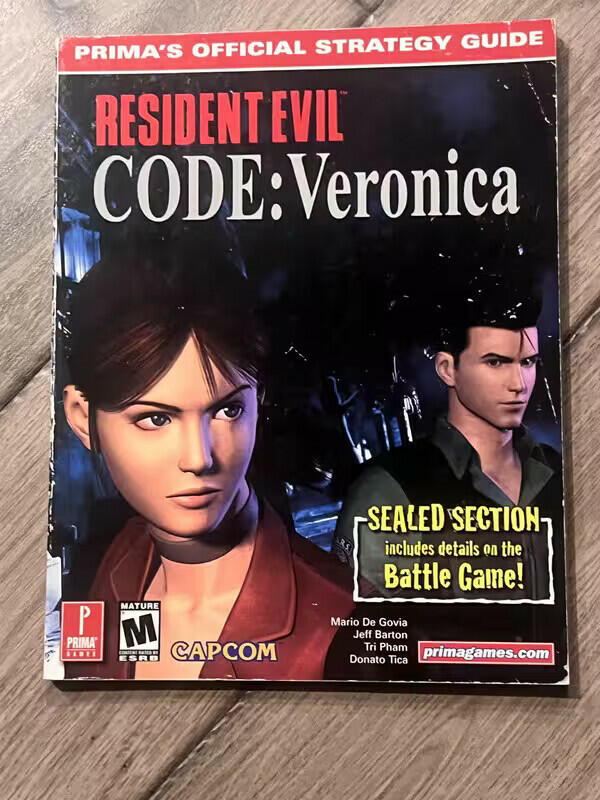 Resident Evil Code Veronica Prima Offical Strategy Guide Dreamcast Capcom w/ Map