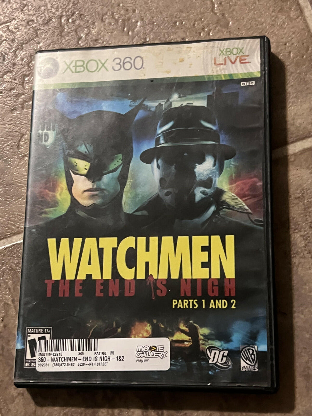 Watchmen The End is Nigh Parts 1 & 2 (Xbox 360, 2009) CIB NOT ORIGINAL ARTWORK