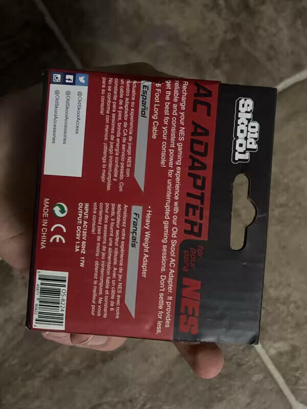 Dedicated Heavy Weight  AC Power Adapter for NES Old Skool